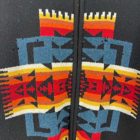 Pendleton Native Chief Joseph Pattern Cardigan Sweater Size Large *Flawed* Wool - Picture 3 of 8